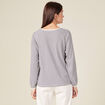 T-shirt manches longues ecru femme