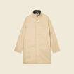 Trench mi-long col montant gris homme