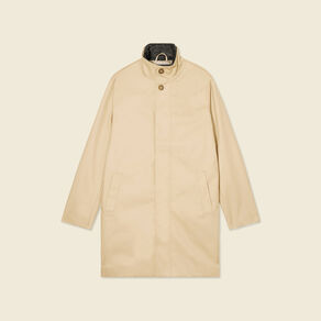Trench mi-long col montant gris homme