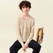 Pull manches longues ajouré creme femme