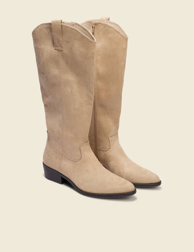 Bottes marron clair femme