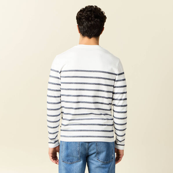 T-shirt manches longues ecru homme