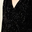 Robe cintrée sequins noir femme