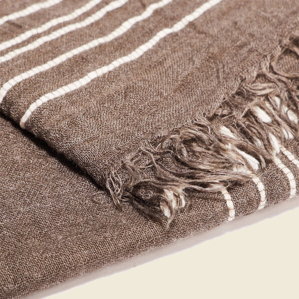 Foulard à franges vert kaki homme