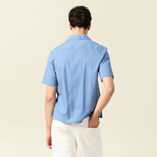 chemise manches courtes bleu gris homme Chemise manches courtes bleu gris homme