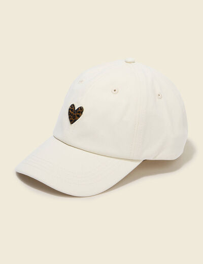 Casquette en coton ecru femme