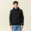 Sweat manches longues zippé noir homme
