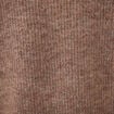 Pull droit col rond manches longues marron femme