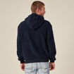 Sweat à capuche sherpa bleu marine homme