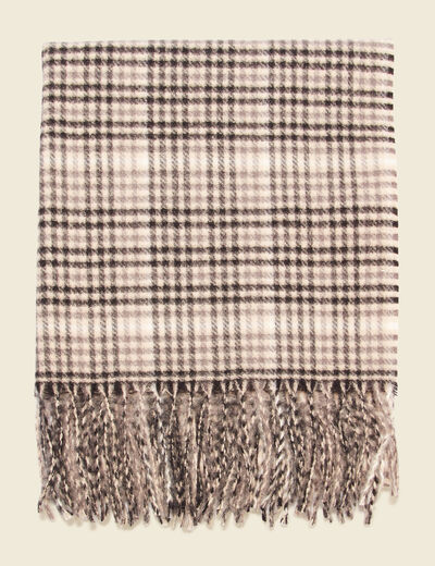 Écharpe à franges gris foncé homme