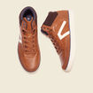 Baskets montantes &agrave; lacets marron fonc&eacute; homme