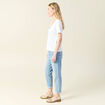 T-shirt manches courtes blanc femme