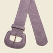 Ceinture large en cuir bleu clair femme