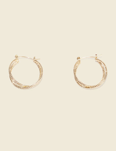 Boucles d'oreilles créoles couleur or femme