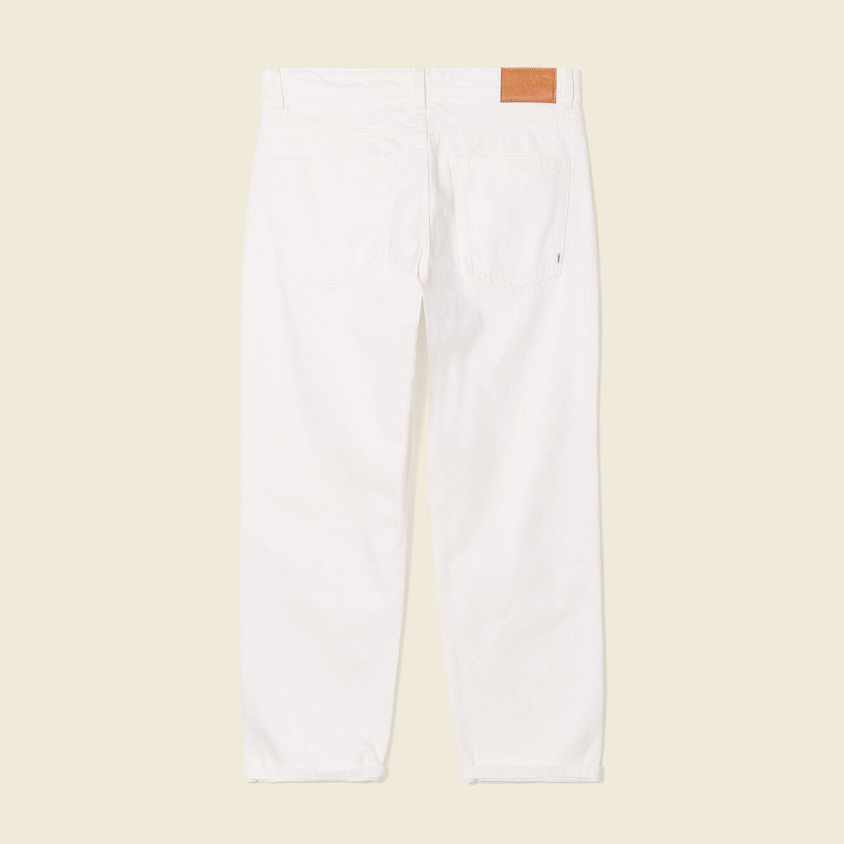 Jeans relaxed 5 poches denim blanc homme