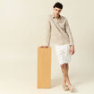 Chemise manches longues beige homme