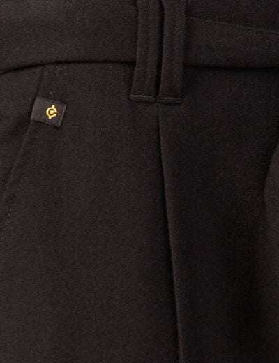 Pantalon paperbag noir femme
