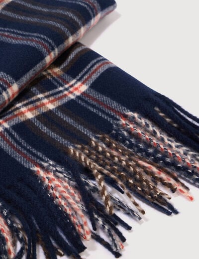 Plaid bleu marine homme