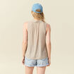 Blouse sans manches blanc femme