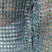 Pull manches courtes ajouré bleu clair femme