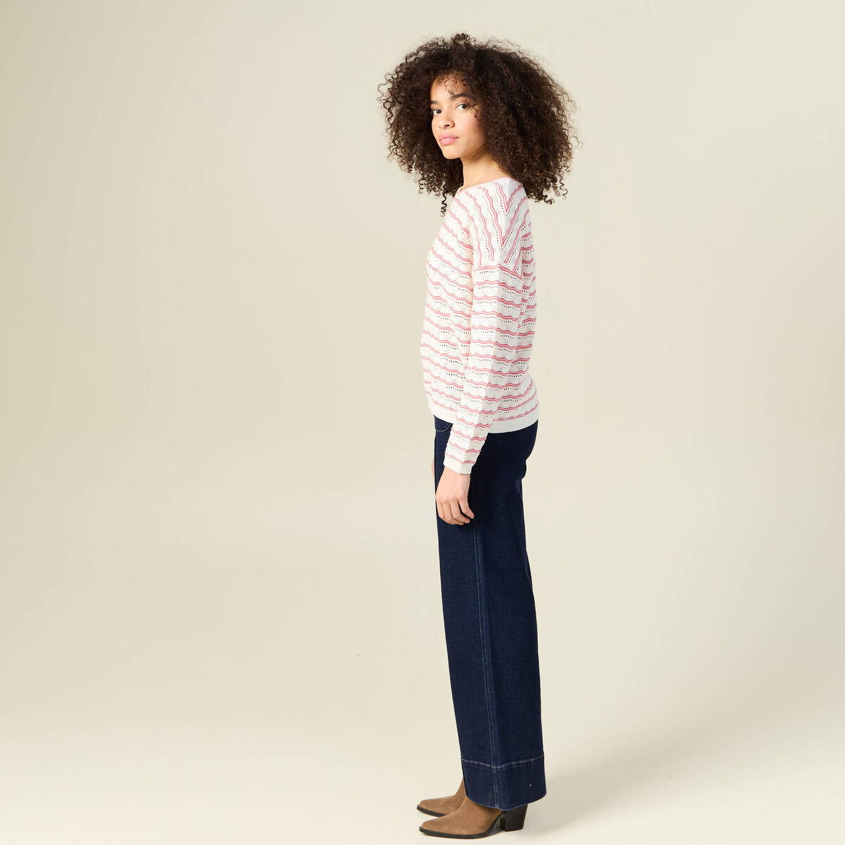 Pull éco-responsable rouge femme