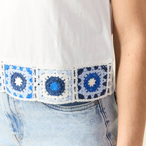T-shirt sans manches blanc femme