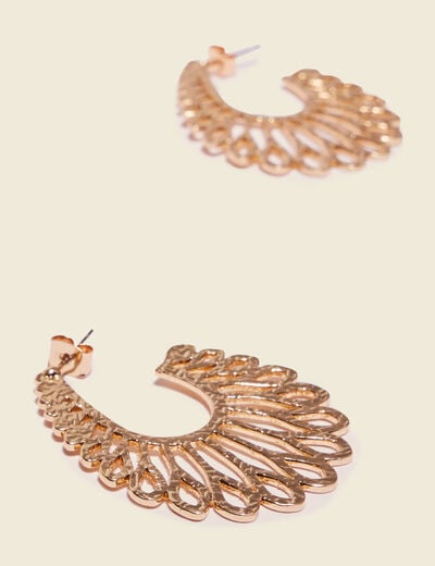 Boucles d'oreilles créoles couleur or femme