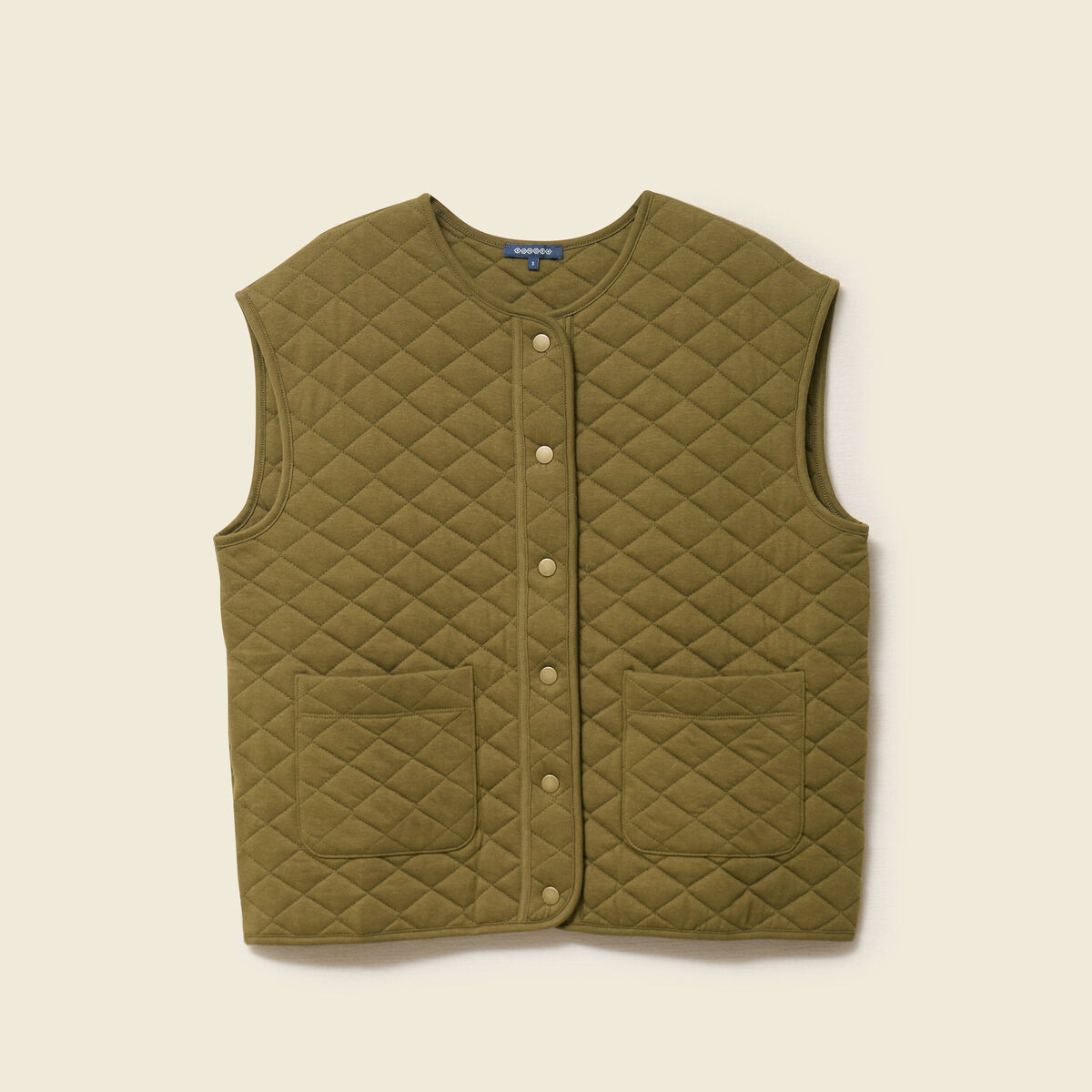 Gilet sans manches vert kaki femme