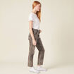 Jeans straight 5 poches denim snow gris femme