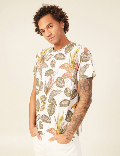 T-shirt manches courtes blanc homme