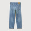 Jeans large longueur 34 en coton denim bleach homme
