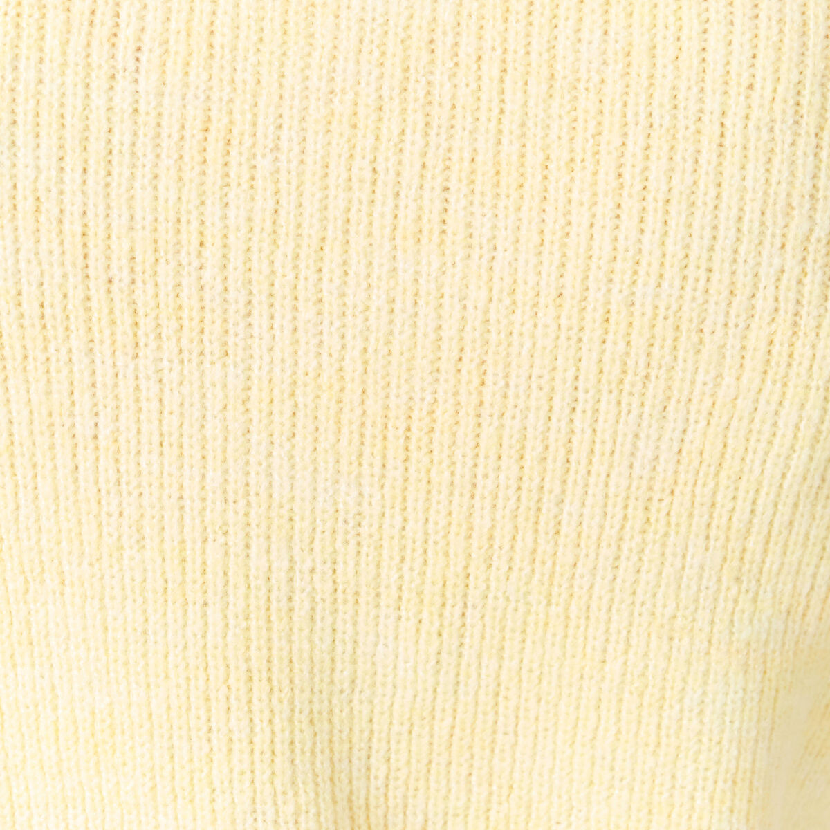 Pull ajour&eacute; col bateau manches longues jaune clair femme