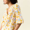 Blouse manches courtes multicolore femme