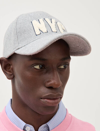 Casquette gris homme