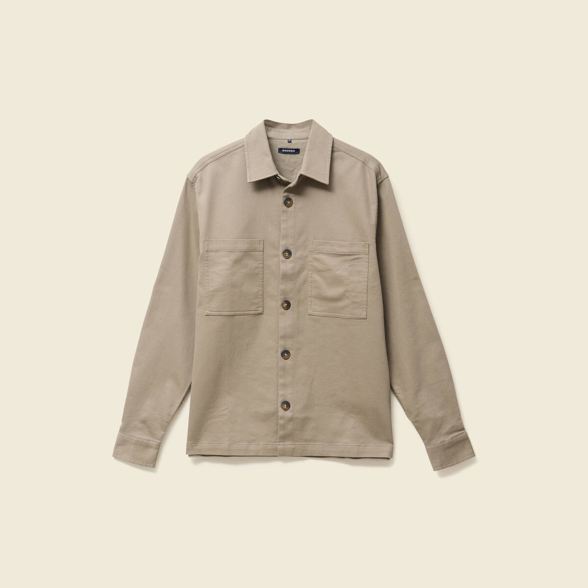 Surchemise manches longues vert kaki homme