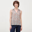 Blouse sans manches bleu gris femme