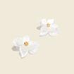 Boucles d'oreilles clous blanc femme