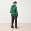Sweat &agrave; capuche vert homme