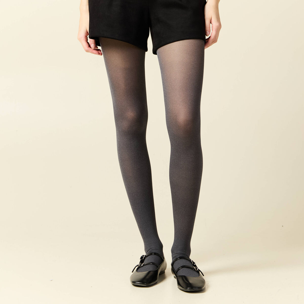 Collant gris foncé femme