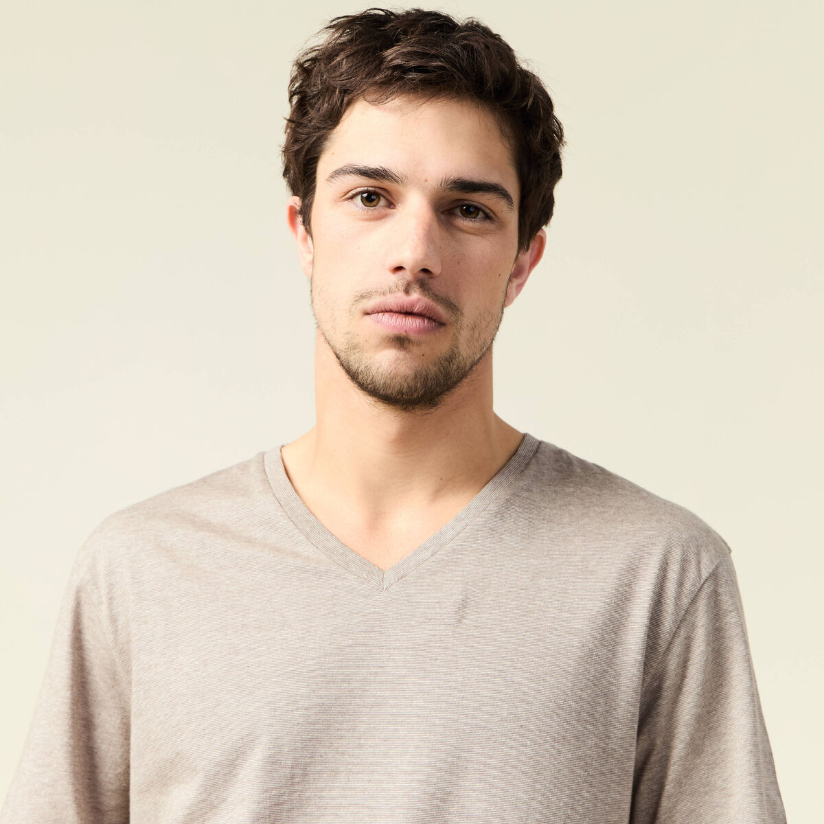 T-shirt manches courtes homme vert kaki homme