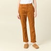 Pantalon chino cigarette marron femme