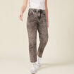 Jeans straight 5 poches denim snow gris femme