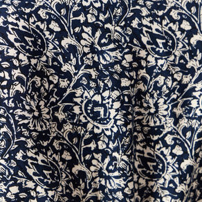 Robe longue trapèze bleu femme