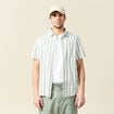 Chemise manches courtes vert olive homme