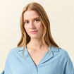 Chemise manches courtes bleu clair femme