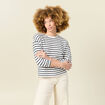 T-shirt manches 3/4 bleu femme