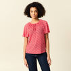 T-shirt manches courtes rouge femme