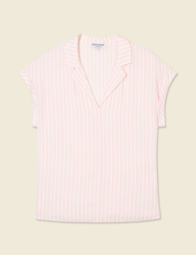 Blouse éco-responsable rose clair femme