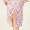 Jupe midi fourreau rose femme