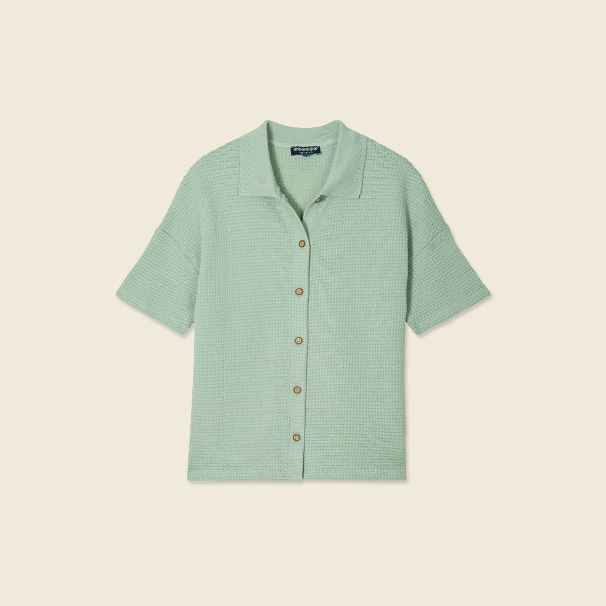 Polo en maille vert kaki femme
